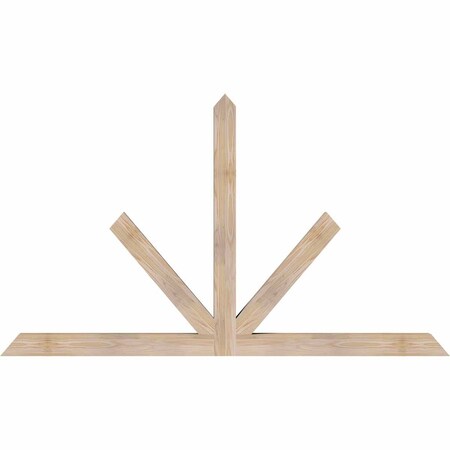 Ekena Millwork Saratoga Smooth Timber Gable Bracket, Douglas Fir, 72"W x 42"H x 3 1/2"D x 3 1/2"F, 14/12 Pitch GBW072X42X0404SAR00SDF